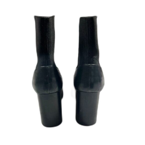 Rag and Bone $575 Black Agnes Leather Stacked Heel Ankle Boot Size 39/8.5 - Picture 4 of 7